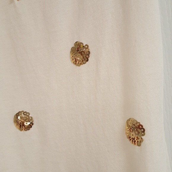 Banana Republic Gold Sequin Polka Dot Tank Top - Picture 2 of 3